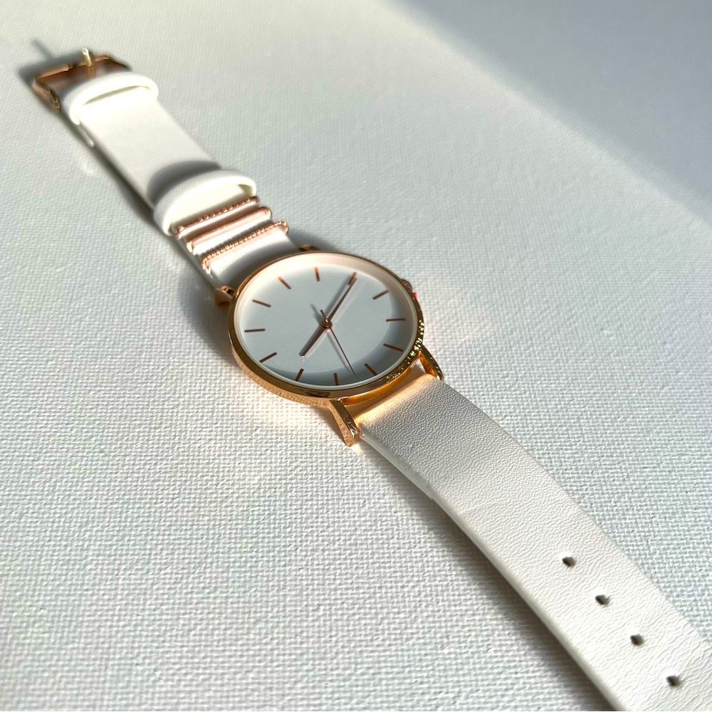 New Bizou White & Rose Gold Watch